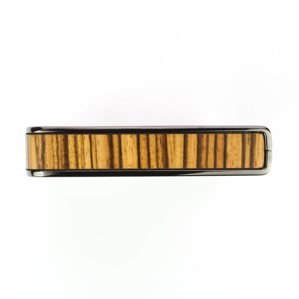 Black Chrome Finish with African Zebrawood Inlay