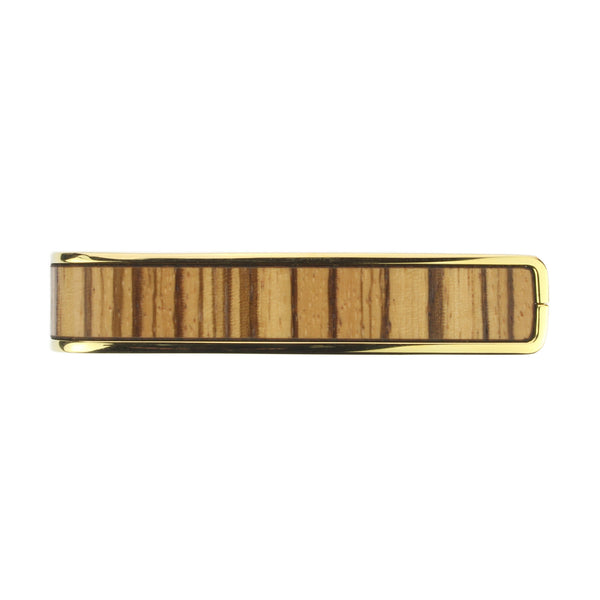 24k Gold Finish with African Zebrawood Inlay