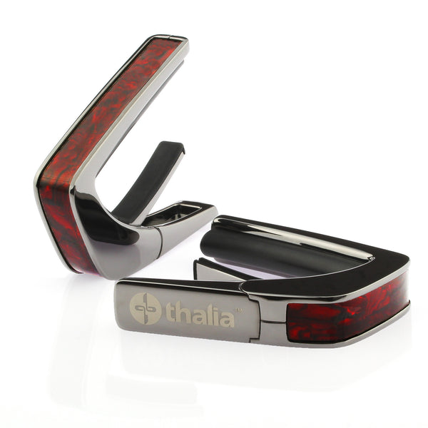 Black Chrome Finish with Crimson Paua Inlay