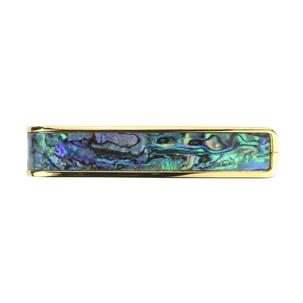 24k Gold Finish with Blue Abalone Inlay