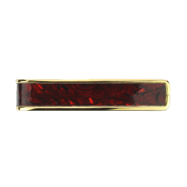 24k Gold Finish with Crimson Paua Inlay