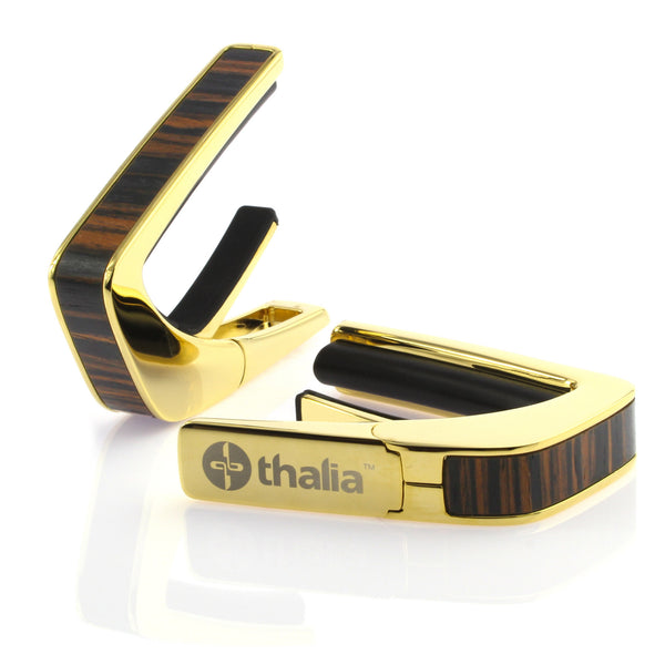 24k Gold Finish with Macassar Ebony Inlay