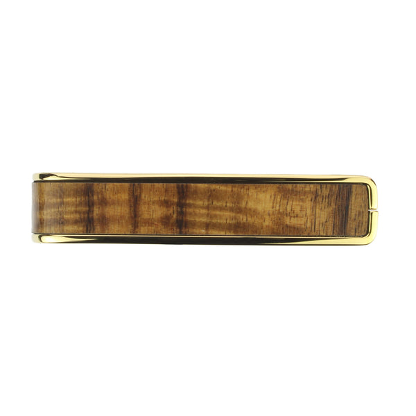 24k Gold Finish with Figured Hawaiian Koa Inlay