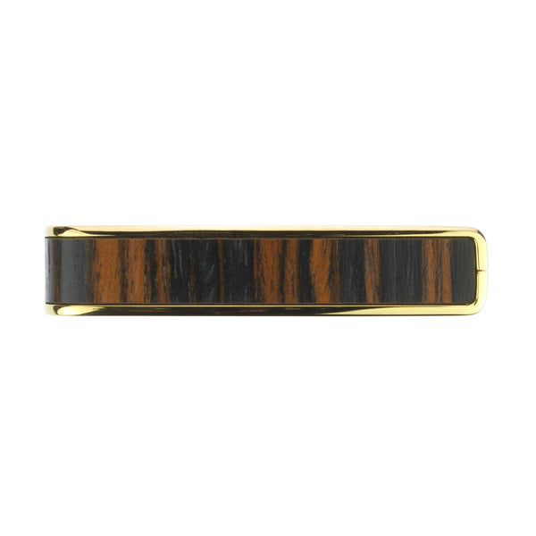 24k Gold Finish with Macassar Ebony Inlay