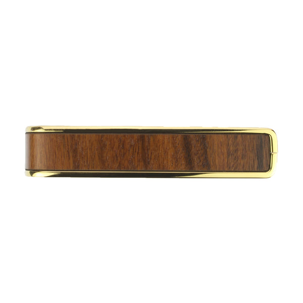 24k Gold Finish with Santos Rosewood Inlay