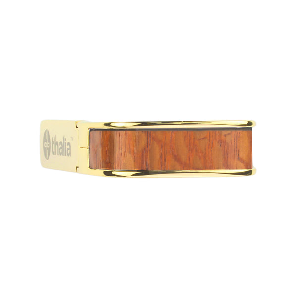 24k Gold Finish with Brazilian Lacewood Inlay