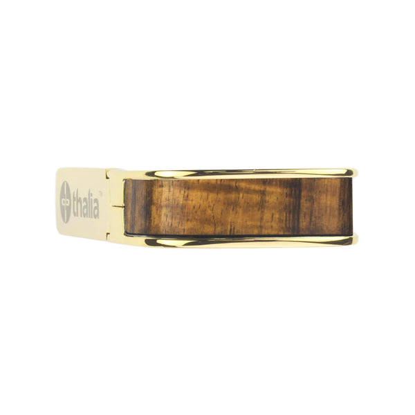 24k Gold Finish with Figured Hawaiian Koa Inlay