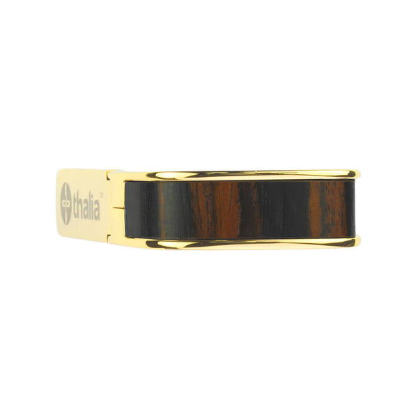 24k Gold Finish with Macassar Ebony Inlay