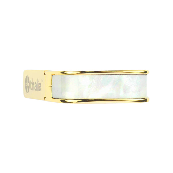 24k Gold Finish with White Mother of Pearl Inlay