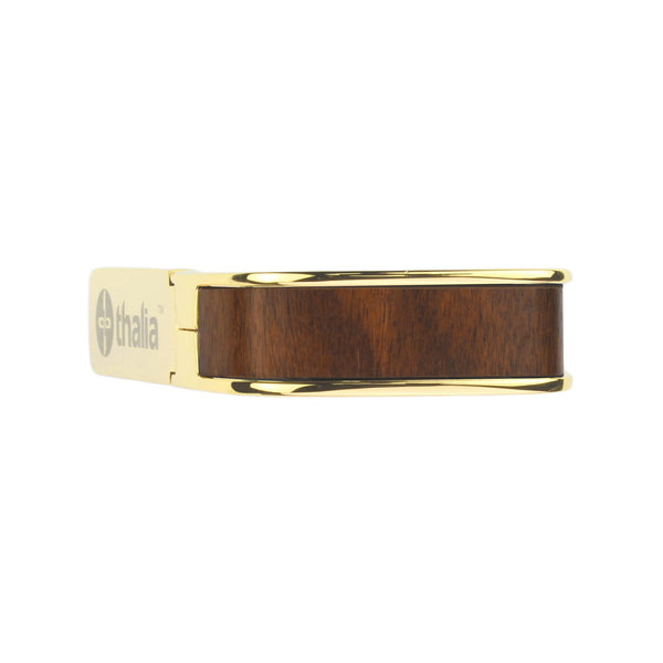 24k Gold Finish with Santos Rosewood Inlay